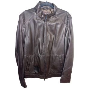 Michael Kors Brown Leather Jacket | 100% Lamb Leather